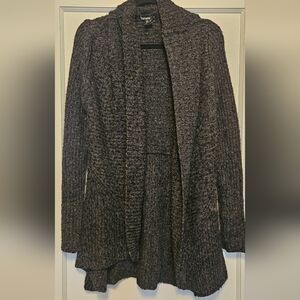 Kensie Black Textured Knit Cardigan